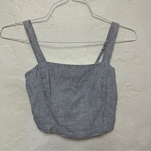 Abercrombie & Fitch Striped Blue Women's Top size XS